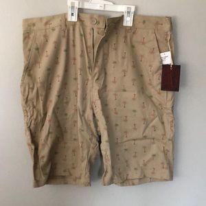 Men’s twill palm tree printed shorts